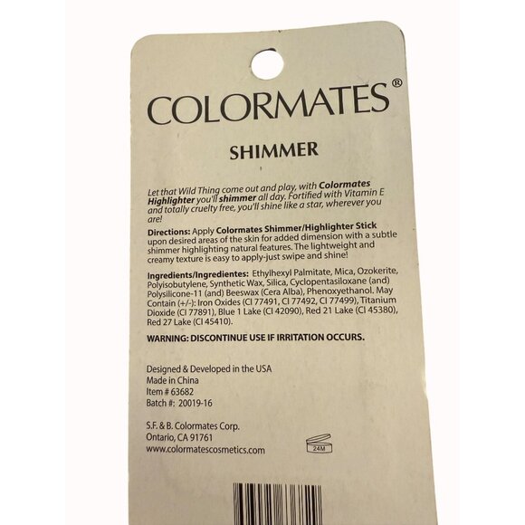 Colormates Shimmer Multi Cream Stick Super Star Champagne Highlighter Glow Stick - Picture 10 of 10